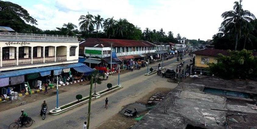 The view of Maungdaw main Road