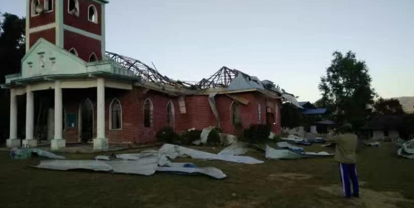 Roman Catholic Church Bombed by the Burma Army in Mong Ko