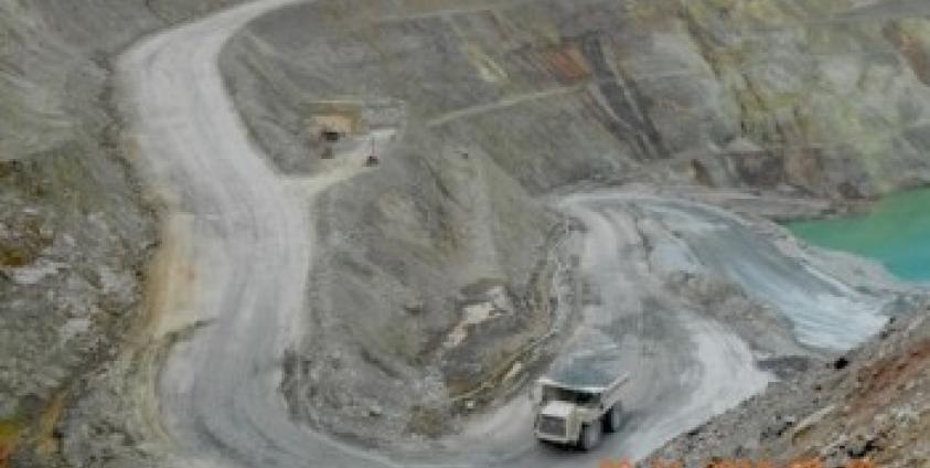 A dump truck operates at the S&K mine, part of the Monywa mining complex (Photo-Amnesty International)