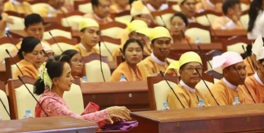 Aung San Suu Kyi, the Burma’s State Counselor and the leader of the ruling party the National League for Democracy (NLD).