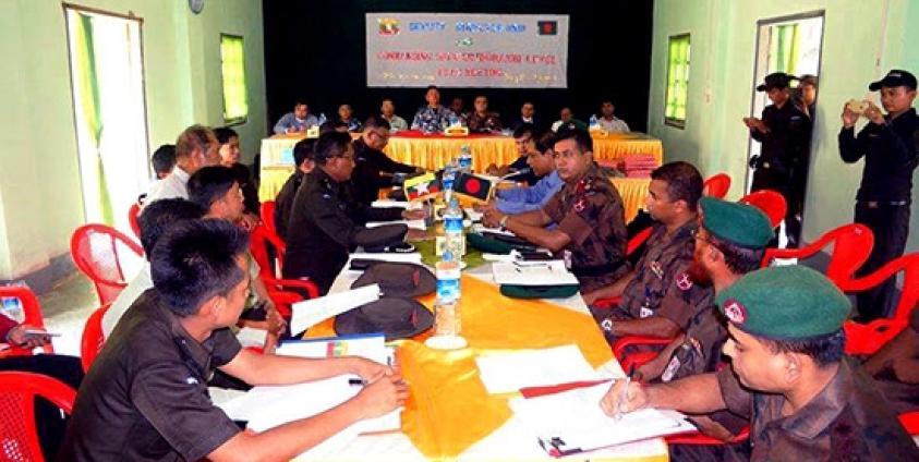 Flag meeting for Boatpeople  in Taungpyo, Maungdaw