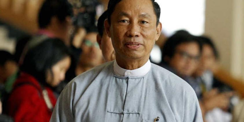 Thura Shwe Mann, former parliament speaker arrives to attends the Amyothar Hluttaw (upper house parliament) as an observer during the first day of upper house parliament session in Naypyitaw, Myanmar, 03 February 2016. Photo: Hein Htet/EPA