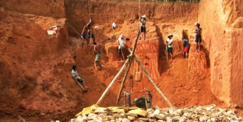 A gold mining site in Dawei area