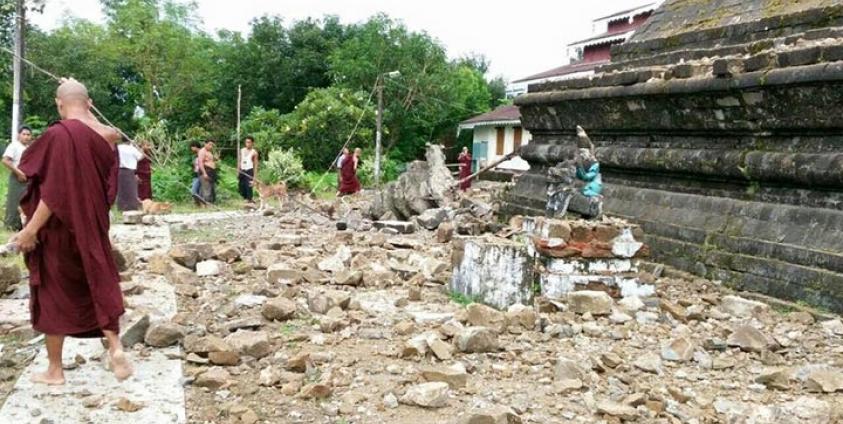 Strong earthquake damages ancient Arakan pagodas Burma News