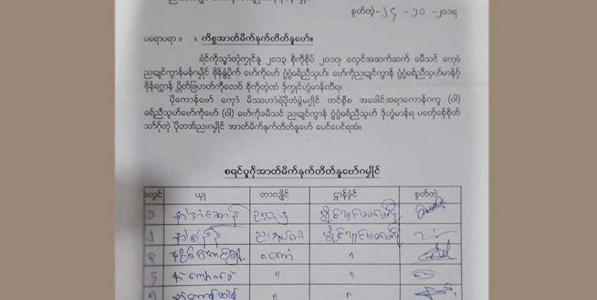 Seven members of the All Mon Region Democracy Party’s (AMRDP) Mawlamyine township office submitted their resignation letter on October 25.