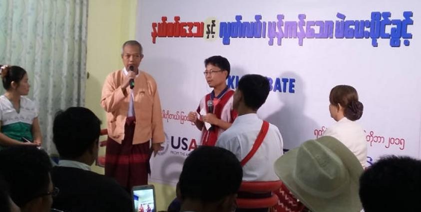 The debate ceremony held at Sein Le Dipar Hotel in Myawaddy