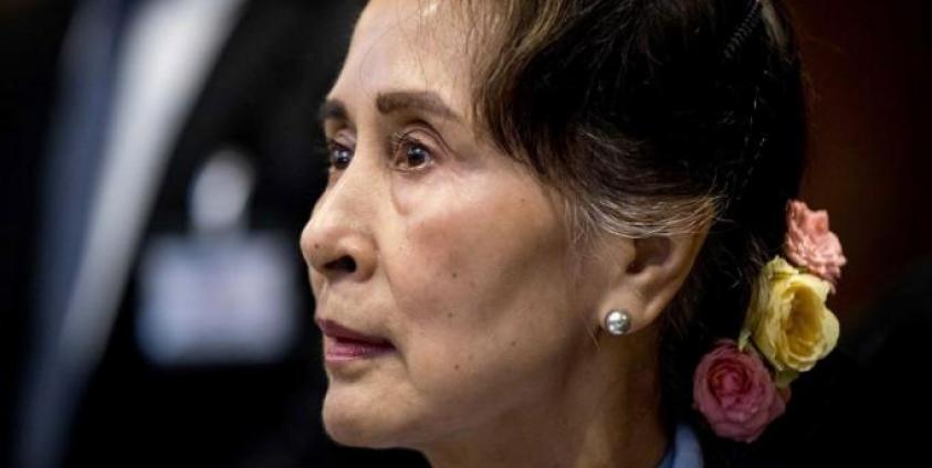 Myanmar State Counselor Aung San Suu Kyi during the second day before the International Court of Justice (ICJ) in the Peace Palace, The Hague, The Netherlands, 11 December 2019. Photo: Koen Van Weel/EPA