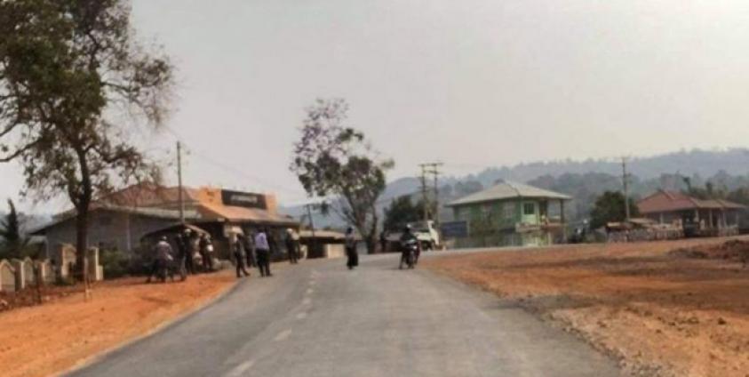 Check point at 4 mile Taunggyi capital of Shan State