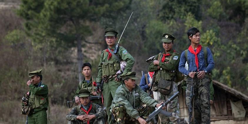 The new book Tracking the Transition covers an important juncture in Myanmar's drive for peace - Soldiers of the Ta'ang National Liberation Army (TNLA) in Myanmar's northern Shan State. Photo: Ye Aung Thu/AFP