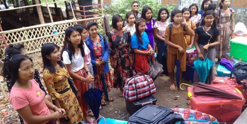 IDP students slated to sit the matriculation exam in Arakan State.