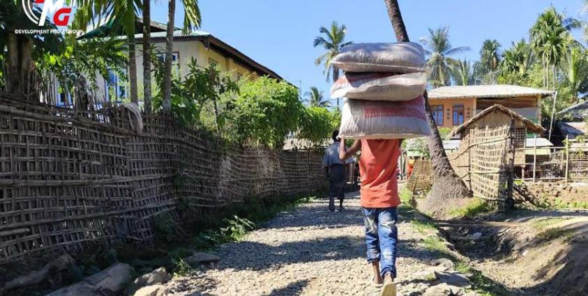 A child labourer in Arakan State is pictured in November 2024.