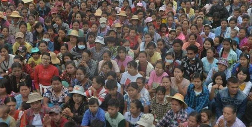 Mass rally held in Shwebo and Tabayin on February 2nd