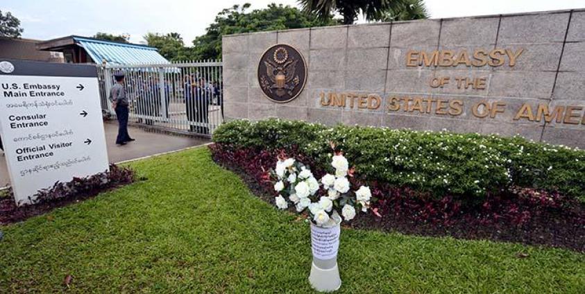 United State embassy in Yangon, Myanmar. Photo: Nyein Chang Naing/EPA