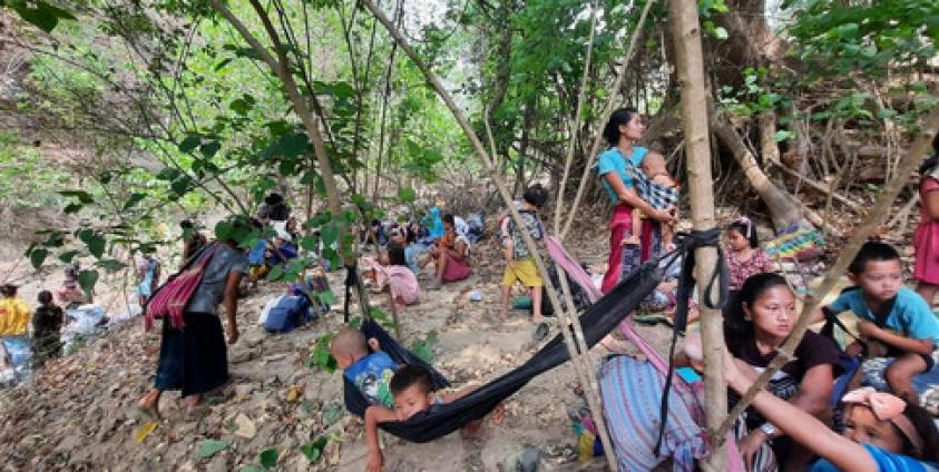 Displaced Karen villagers. Supplied