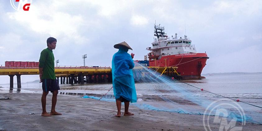 A jetty constructed as part of a Chinese-invested project in Kyaukphyu