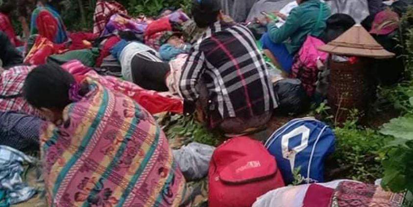 Kyaikto IDPs sheltering in the forest. (Photo: CJ)