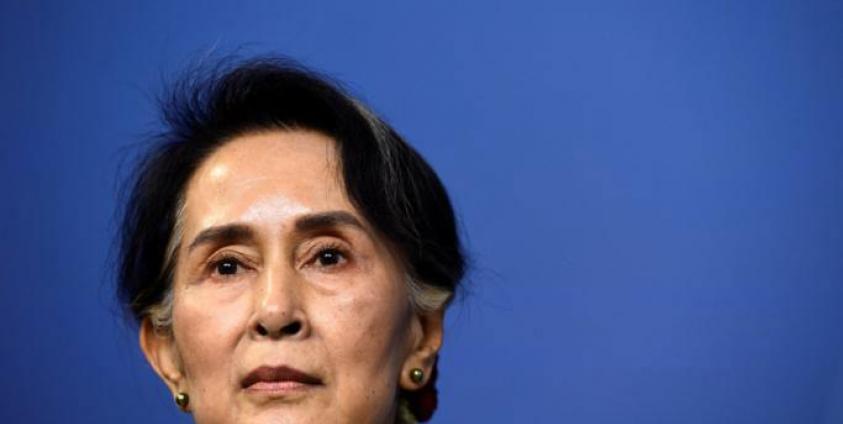 In this file photo taken on June 12, 2017, Myanmar's State Counsellor Aung San Suu Kyi attends a press conference at the Rosenbad government office in Stockholm. Photo: AFP