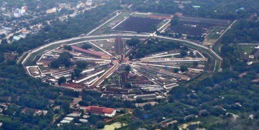 An aerial view of Insein prison in Yangon. EPA