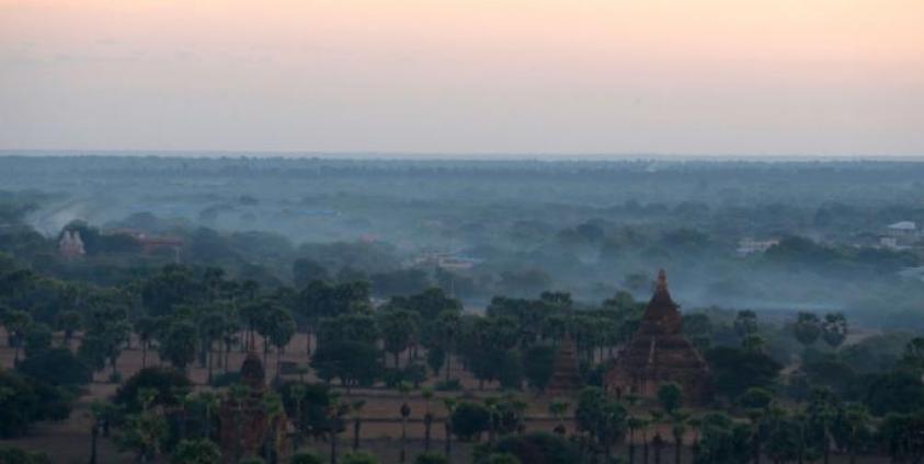 A view of ancient pagodas during the sunrise in Bagan, the ancient temple city of Myanmar, Mandalay region, Myanmar. Photo: Nyein Chan Naing/EPA