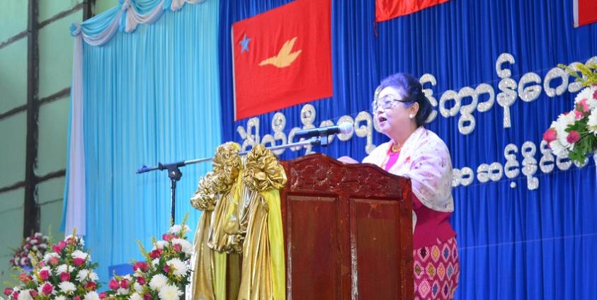 ပအိုဝ်းတိုင်းရင်းသားရေးရာဝန်ကြီး နန်းစံဝင့်ခိုင် (photo: MNA)