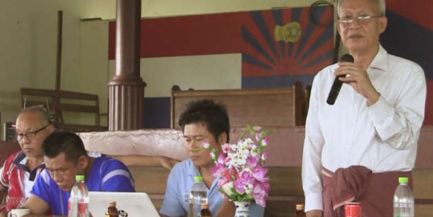 Padoh Shew Maung – speaking at the coordination meeting.