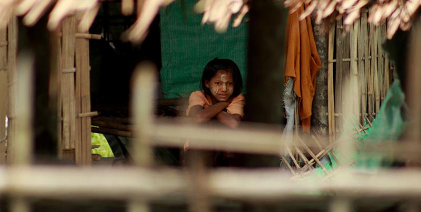 A displacement camp in Arakan State.