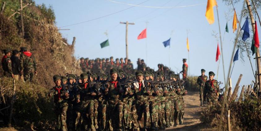 Soldiers from the Taaung National Liberation Army (TNLA), a Palaung ethnic armed group. Photo: Ye Aung Thu/AFP