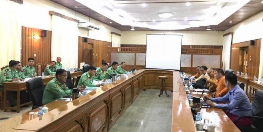 Photo SSPP / SSA: February 25, 2019 The government’s military delegation meets Shan State / Shan State Army at Naypyidaw regional command office