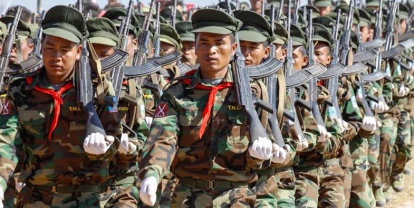 Ta'ang National Liberation Army (TNLA) troops. Photo: PNS