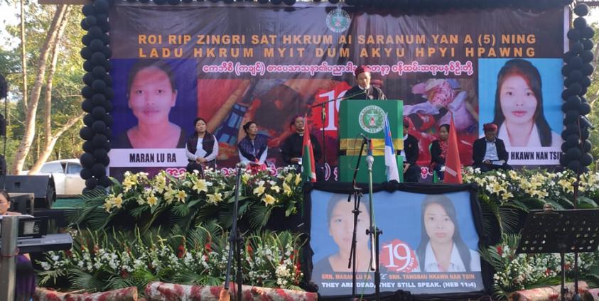 Kachin marks 5th anniversary of two Kachin teachers who were gang-raped and brutally killed by Burma Army’s Light Infantry Battalion No. 503 in Kawnghka, northern Shan State on Jan. 19, 2015.