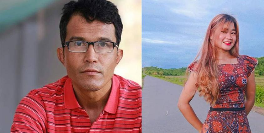 U Soe Moe Kyaw and Ma Aye Mya Sandar were detained at military security checkpoints in Kyauktaw and Maungdaw townships, respectively, in November. (Photo: Supplied)