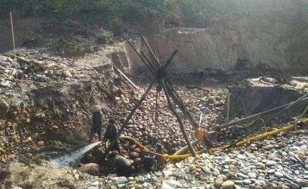 A gold mining site in Machanbaw (Credit – Machanbaw Facebook)