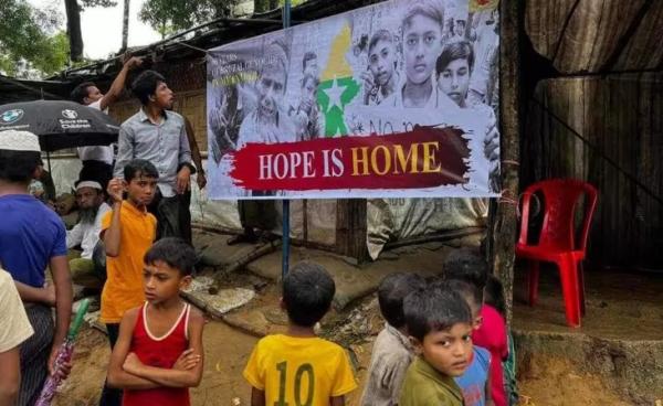 6th anniversary of Genocide Remembrance Day being held in a Muslim refugee camp in Bangladesh