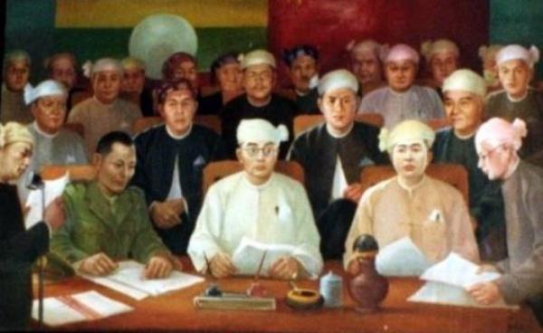 Impression of the 1947 Panglong Conference (photo credit: Shan Herald Agency for News)