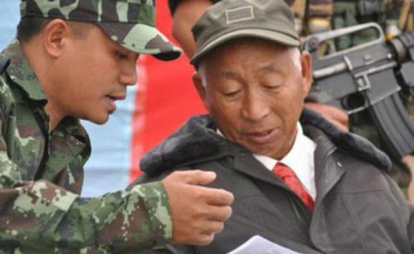 In this file photo Yung Aung (left) is seen with SS Khaplang