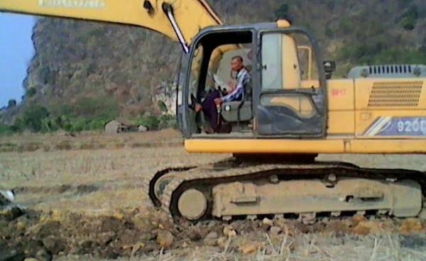 Digging a Trench for Fibre Optic Cable