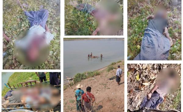 Lifeless bodies of villagers slain by the Military Council.