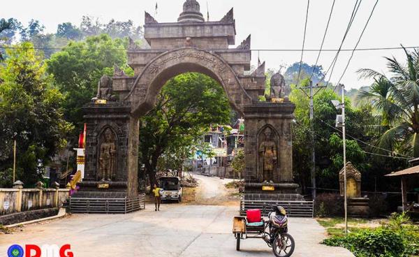 Kyein Taung Pagoda Hill in Minbya, where Myanmar military troops are stationed.