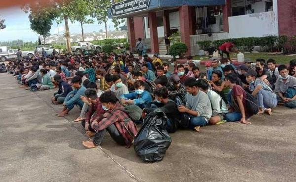 Several Myanmar migrant workers were detained in Thailand in connection with the murder of a Thai man earlier this year. (Photo: BBC)