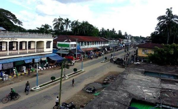 The view of Maungdaw main Road