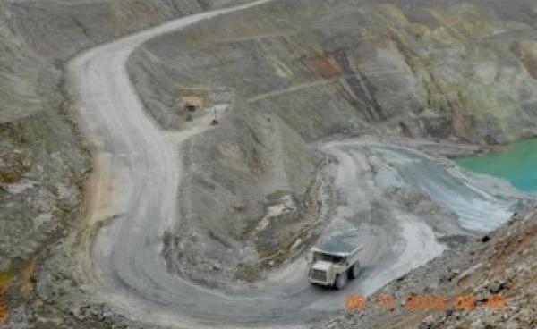 A dump truck operates at the S&K mine, part of the Monywa mining complex (Photo-Amnesty International)