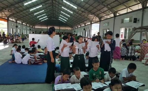 Children at Myaing Gyi Ngu IDP Camp