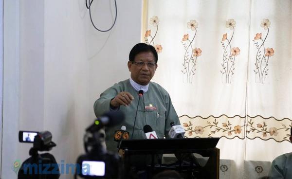 U Tin Aye, Chairman of the Union Electoral Commission (UEC), speaks during a press conference in Yangon on 22 July, 2015. Photo: Thet Ko/Mizzima