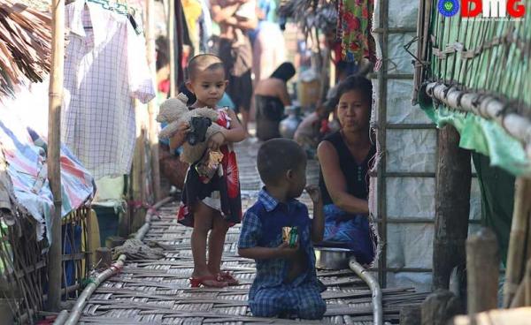 A displacement camp in Arakan State.