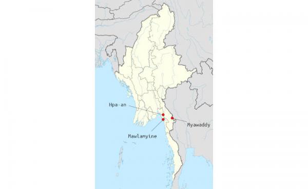 Hpa-an, Mwalamyine, Myawaddy spot on Myanmar’s map | SHAN