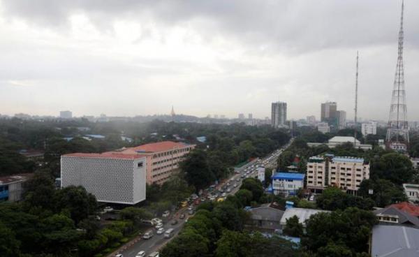 An aerial view of Yangon city in the morning. Photo: Nyein Chan Naing/EPA