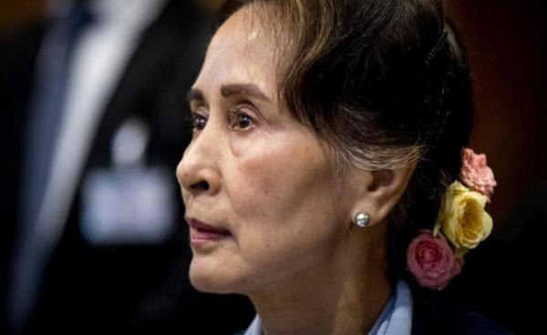 Myanmar State Counselor Aung San Suu Kyi during the second day before the International Court of Justice (ICJ) in the Peace Palace, The Hague, The Netherlands, 11 December 2019. Photo: Koen Van Weel/EPA