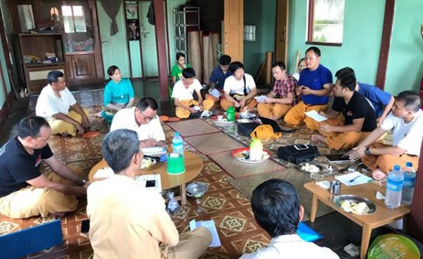 Members of the Tai Youth Network meet with Shan residents of Bago Region