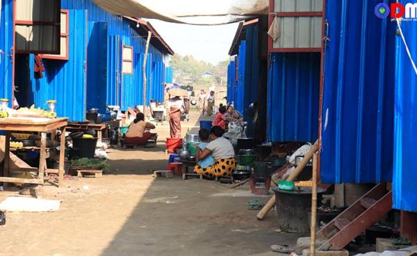 An IDP camp in Arakan State’s Myebon Township.