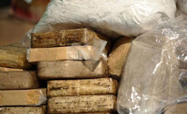 A close up of bags filled with heroin. Photo: AFP